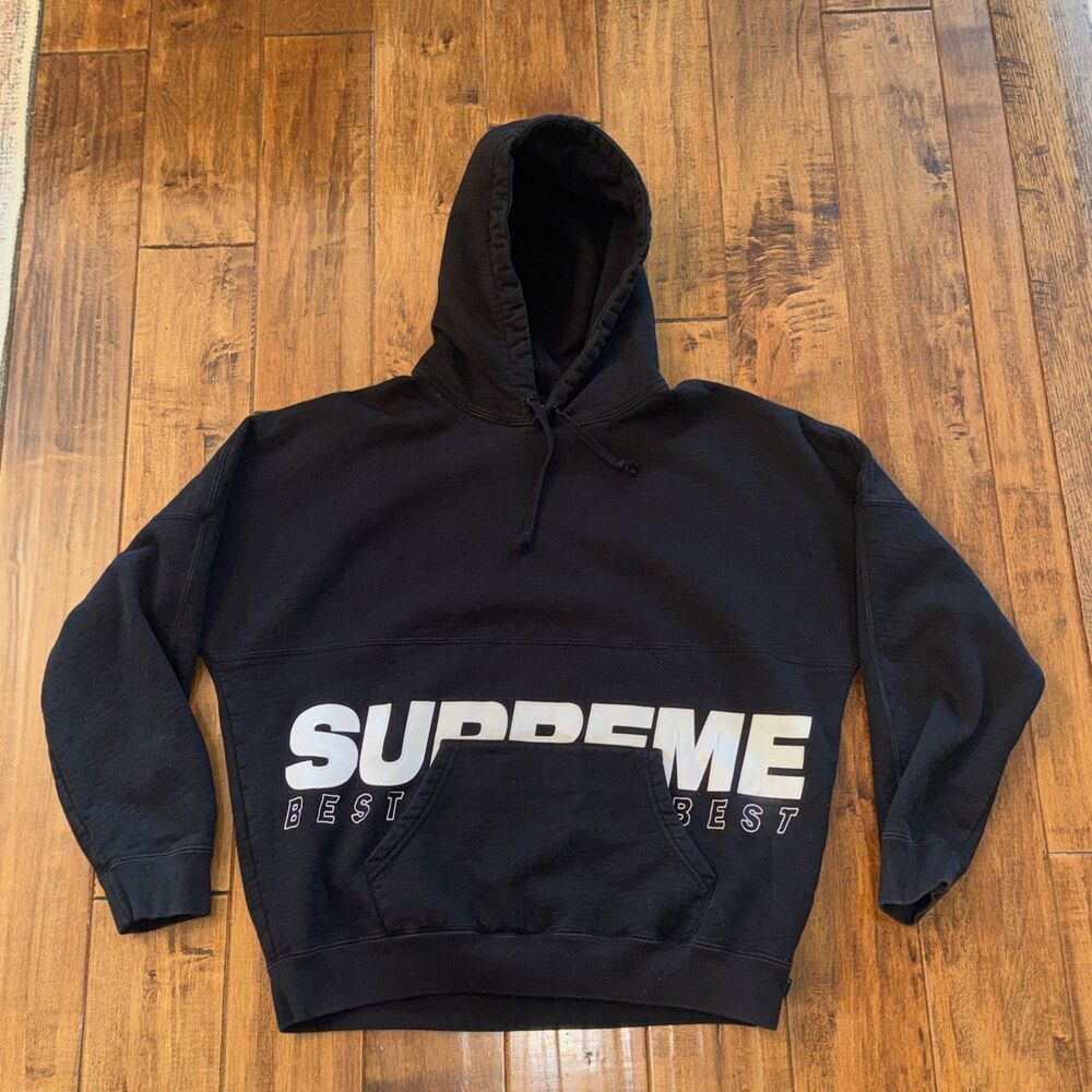 Supreme Best of the Best Hoodie Black Logo Hooded Sweatshirt Size Men’s Medium M